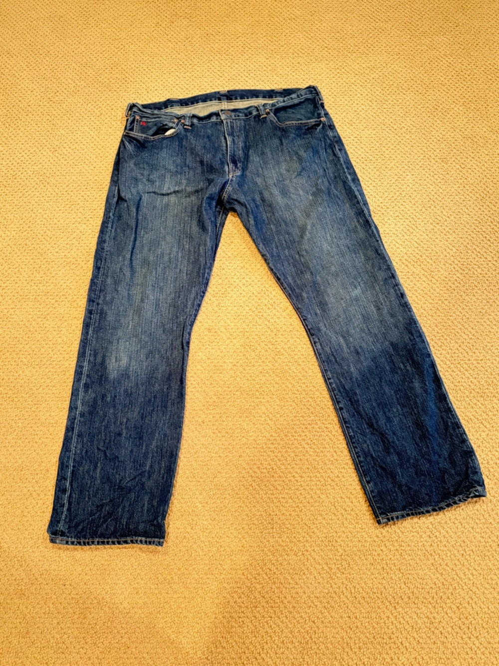 Polo by Ralph Lauren Men's Straight Leg Dark Blue Jeans